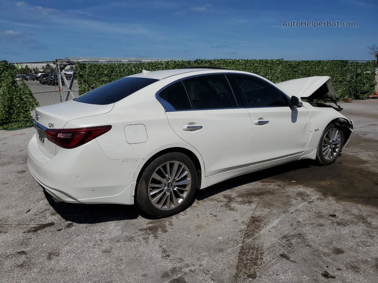 2018 Infiniti Q50 Pure White vin: JN1CV7AP5JM240404