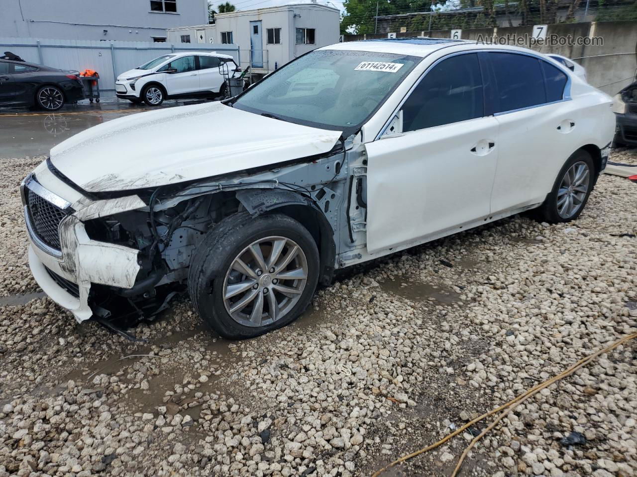 2016 Infiniti Q50 Base White vin: JN1CV7AP6GM201782