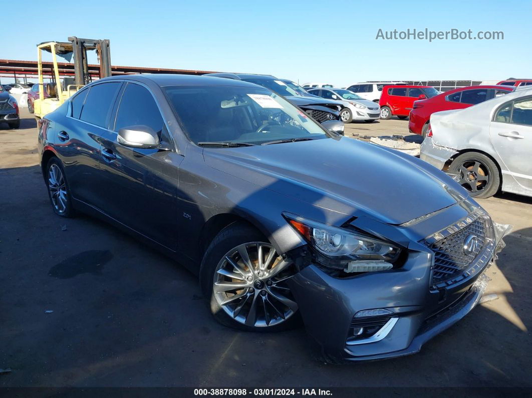 2018 Infiniti Q50 2.0t Luxe Gray vin: JN1CV7AP7JM241523