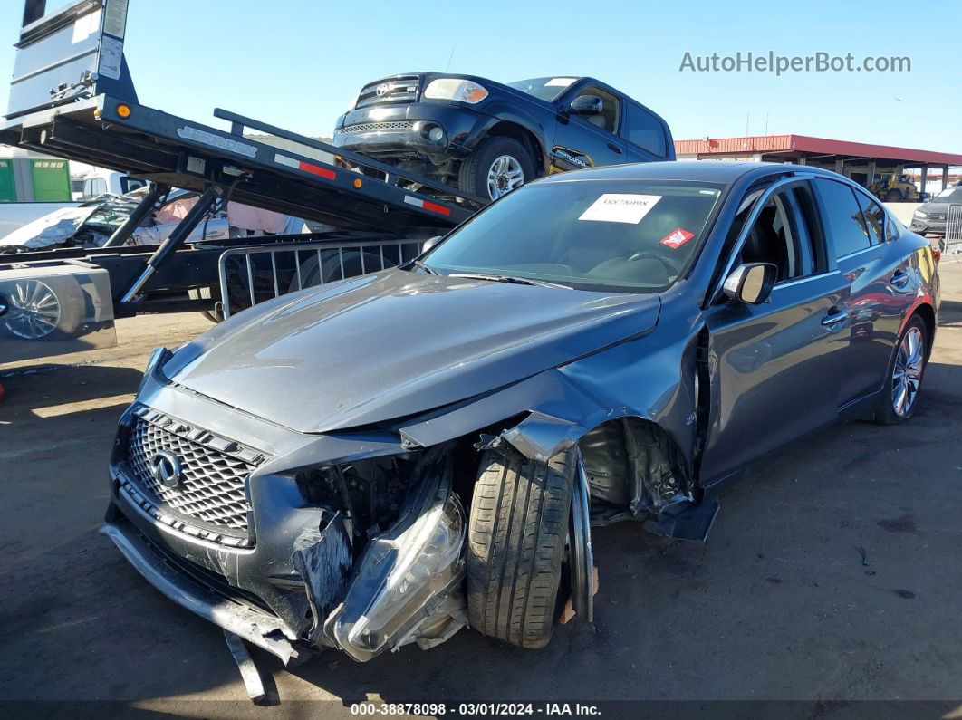 2018 Infiniti Q50 2.0t Luxe Gray vin: JN1CV7AP7JM241523