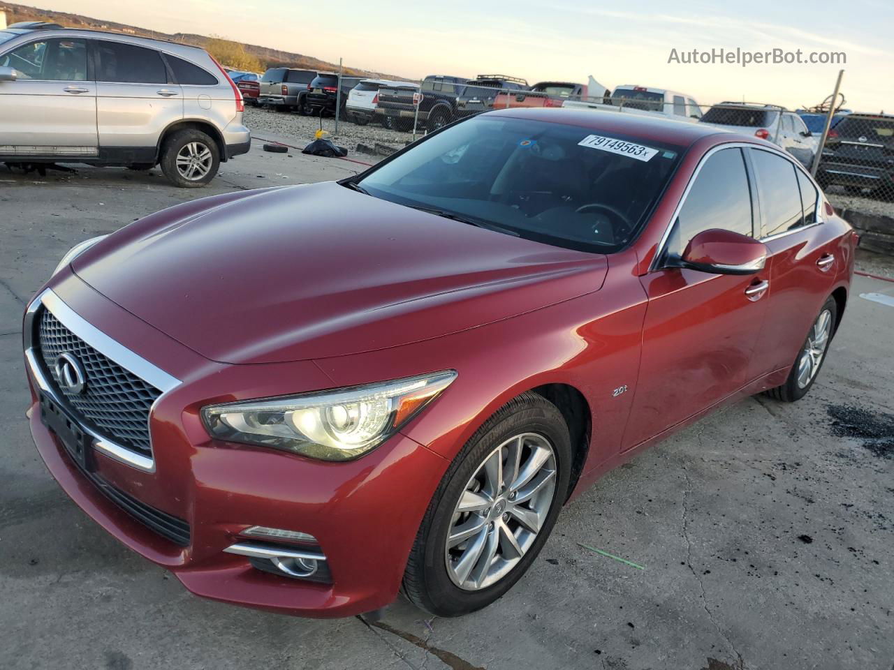 2016 Infiniti Q50 Base Burgundy vin: JN1CV7AP8GM202755