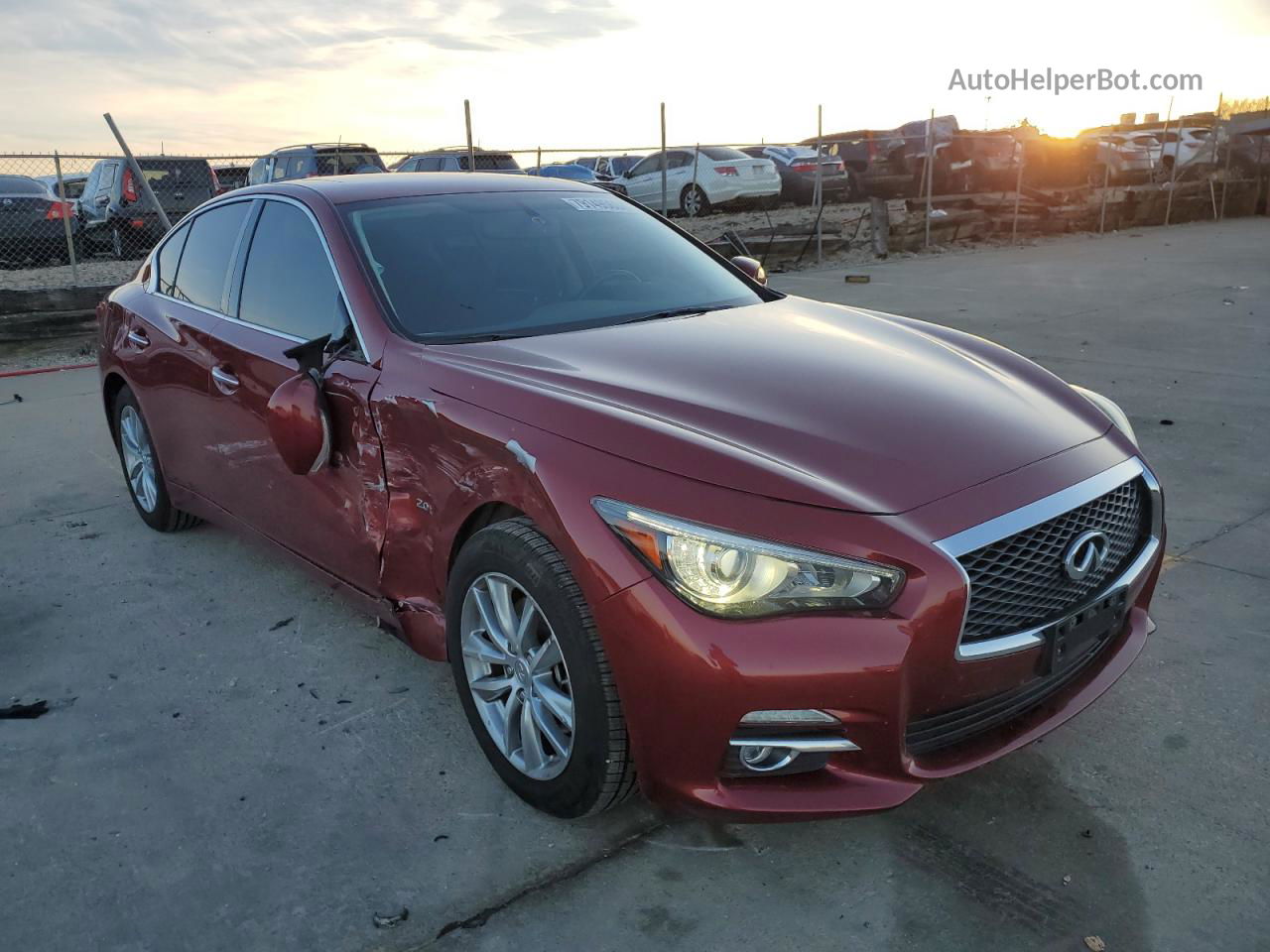 2016 Infiniti Q50 Base Burgundy vin: JN1CV7AP8GM202755