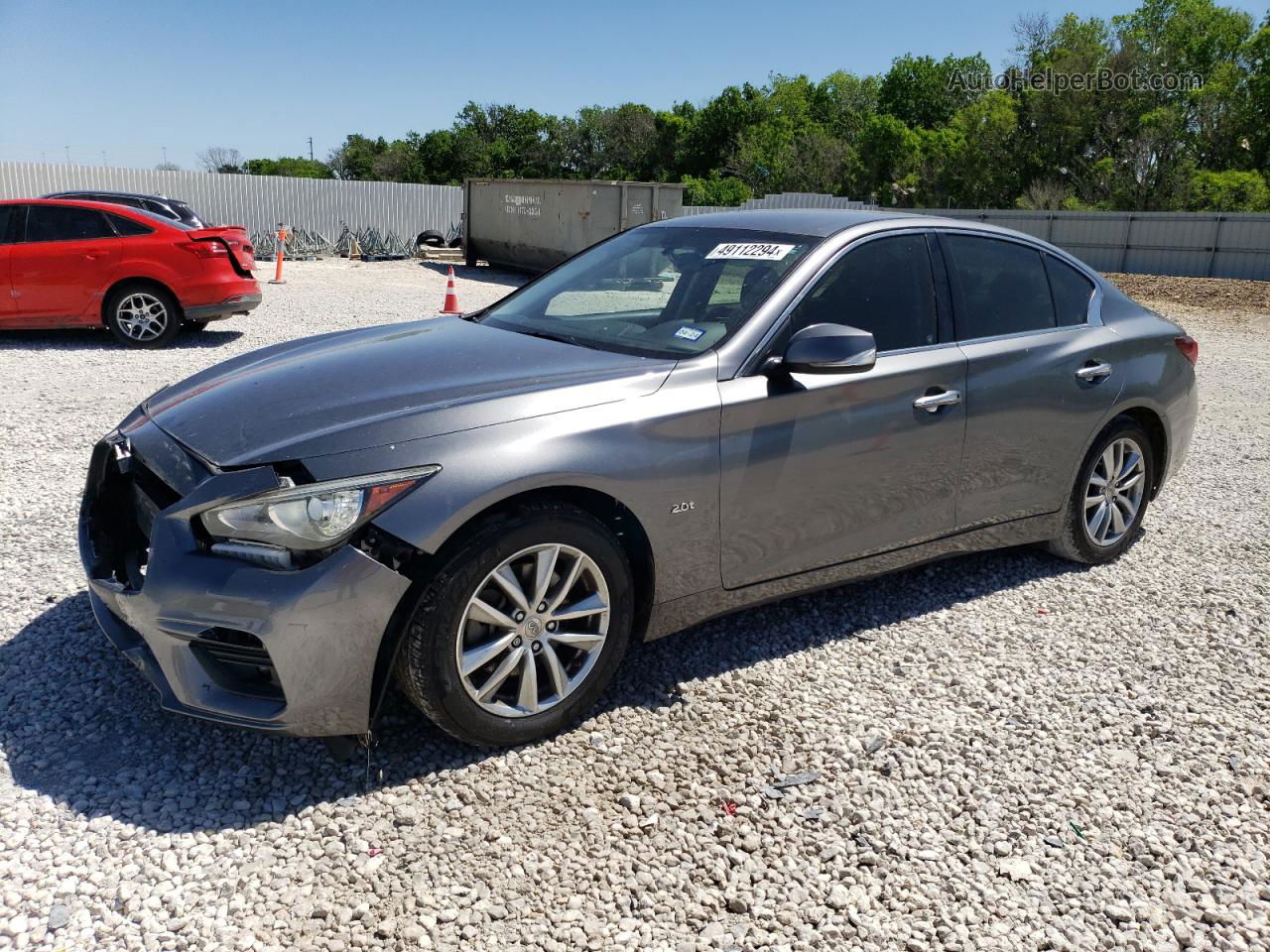 2018 Infiniti Q50 Pure Gray vin: JN1CV7AP9JM240809