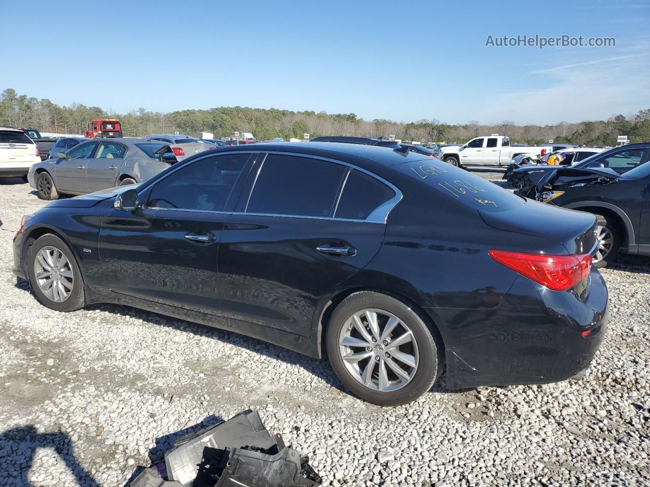 2016 Infiniti Q50 Base Black vin: JN1CV7APXGM201686