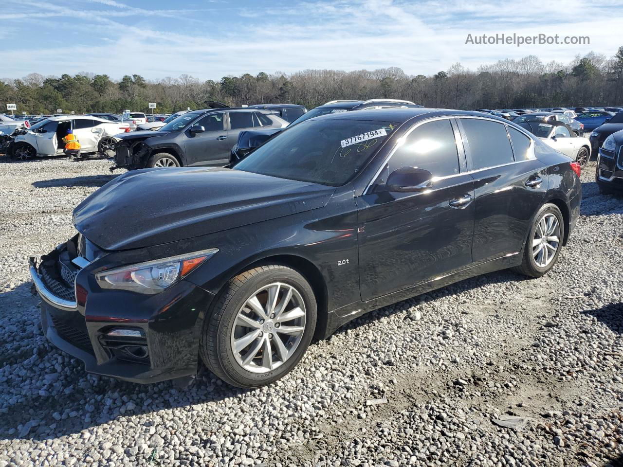 2016 Infiniti Q50 Base Black vin: JN1CV7APXGM201686