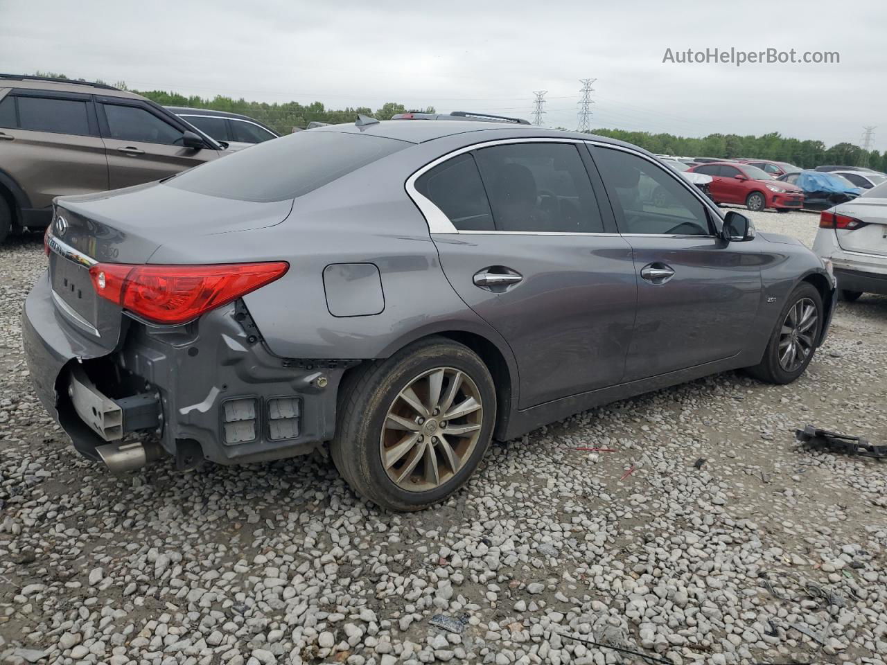 2016 Infiniti Q50 Base Gray vin: JN1CV7APXGM202496