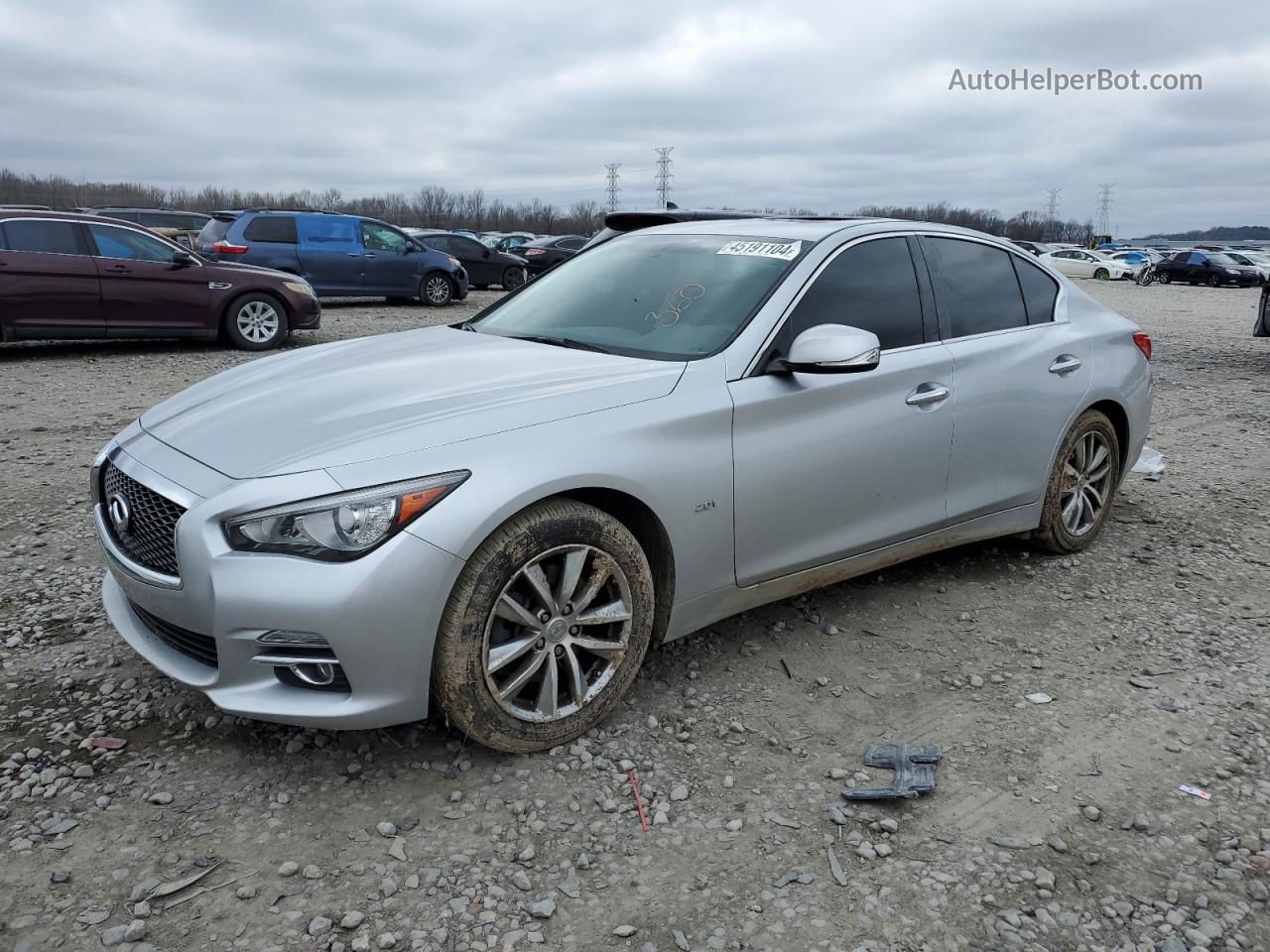 2016 Infiniti Q50 Base Серебряный vin: JN1CV7APXGM203681