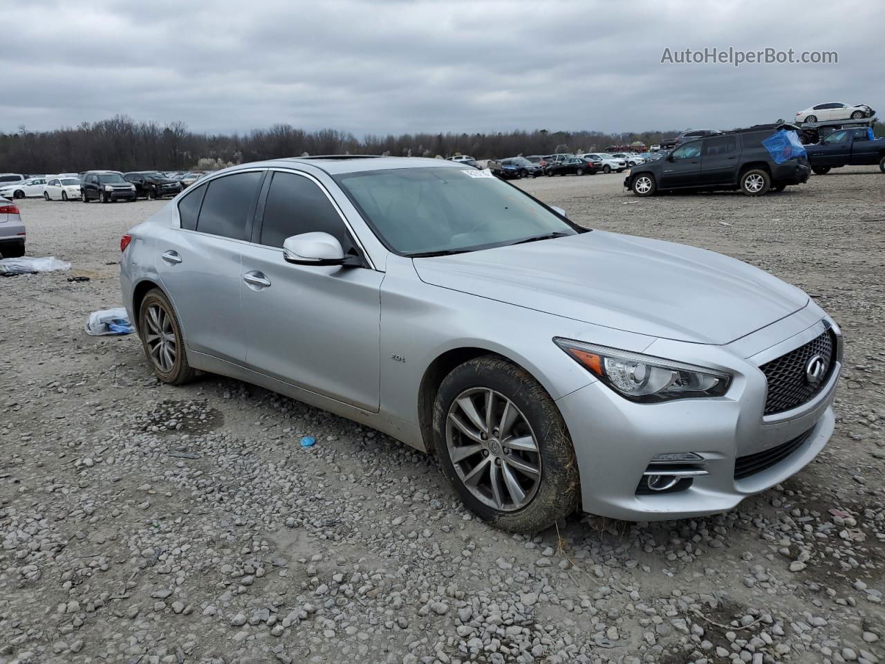 2016 Infiniti Q50 Base Silver vin: JN1CV7APXGM203681