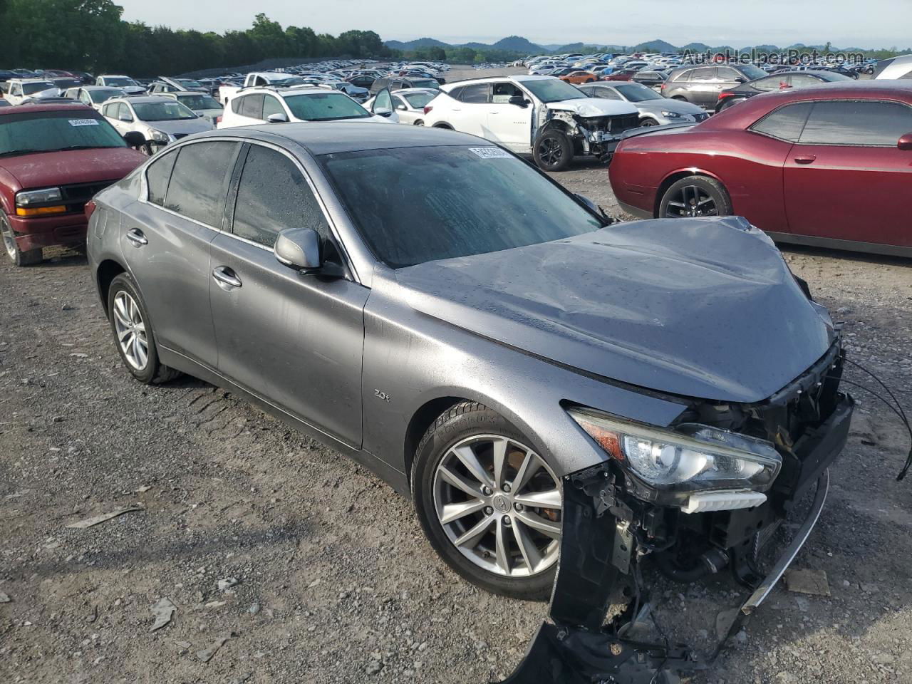 2018 Infiniti Q50 Pure Gray vin: JN1CV7APXJM240639