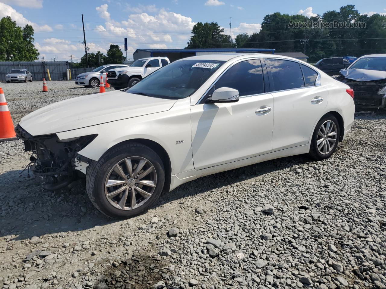 2016 Infiniti Q50 Base Белый vin: JN1CV7AR0GM250249