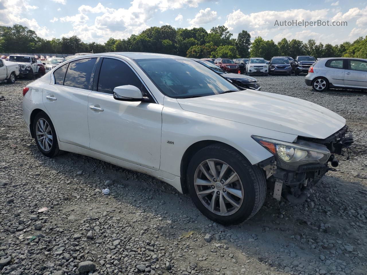 2016 Infiniti Q50 Base Белый vin: JN1CV7AR0GM250249