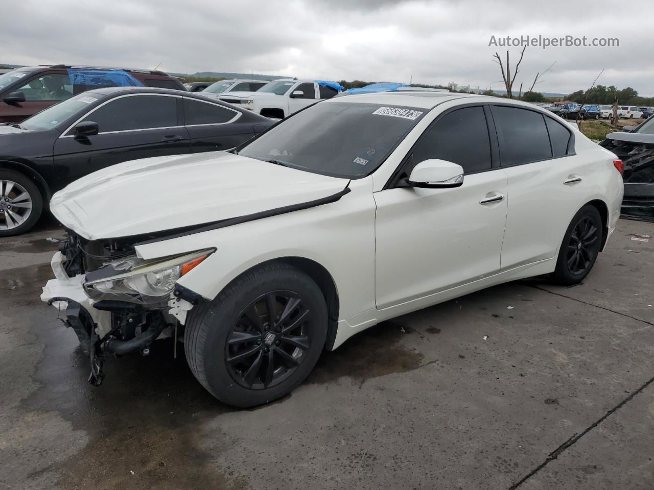 2016 Infiniti Q50 Base White vin: JN1CV7AR0GM253703