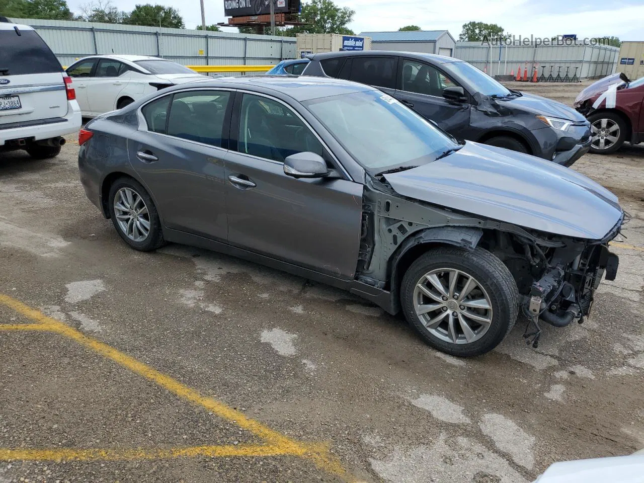 2016 Infiniti Q50 Base Серый vin: JN1CV7AR1GM253225