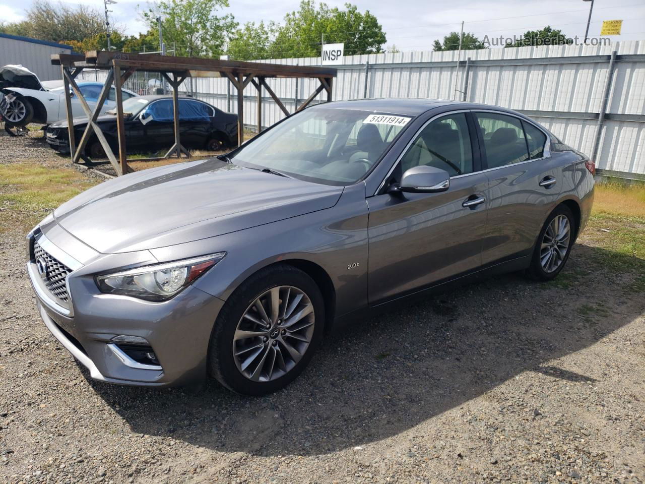 2018 Infiniti Q50 Pure Gray vin: JN1CV7AR1JM280027