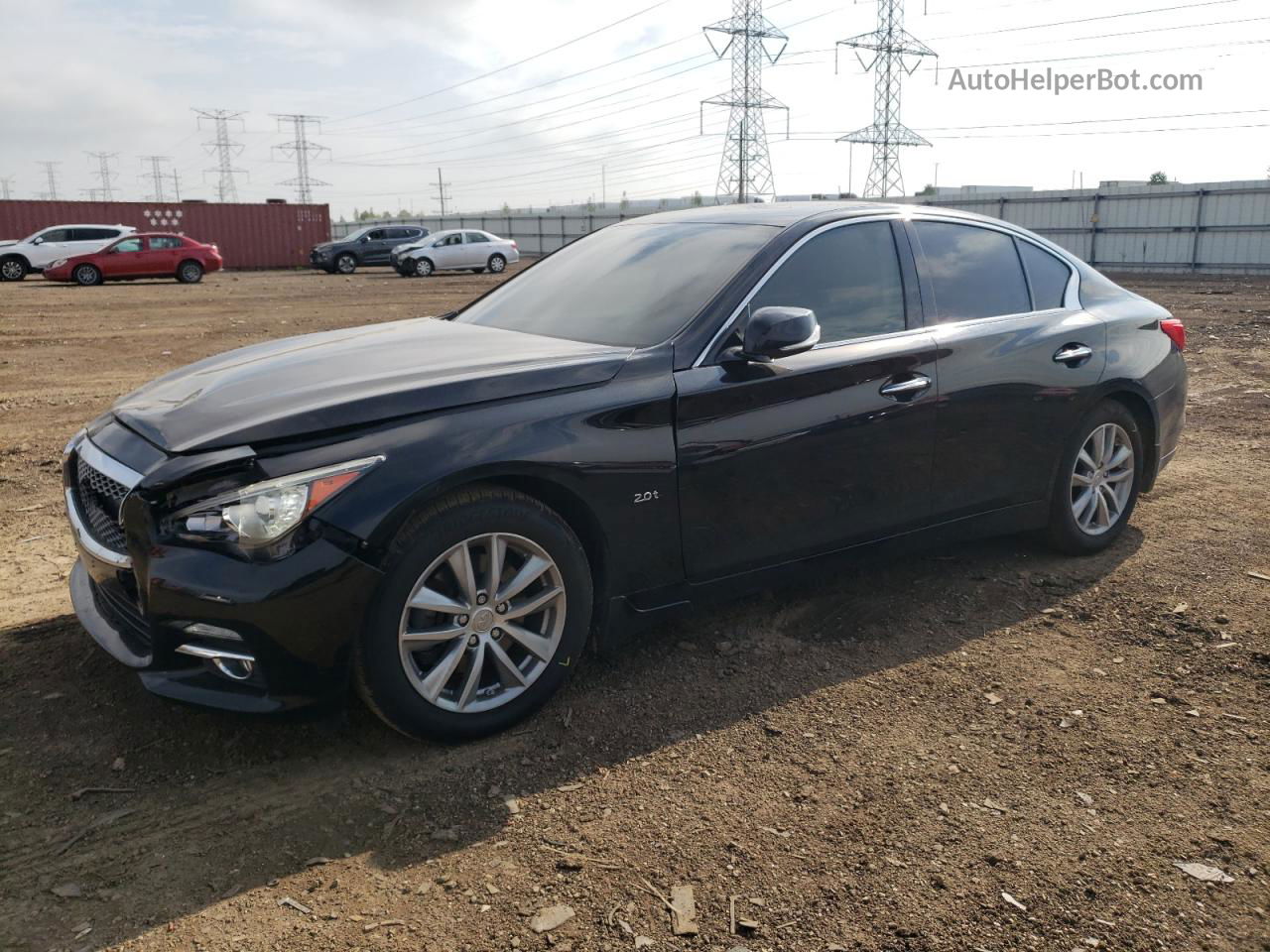 2016 Infiniti Q50 Base Black vin: JN1CV7AR3GM252027