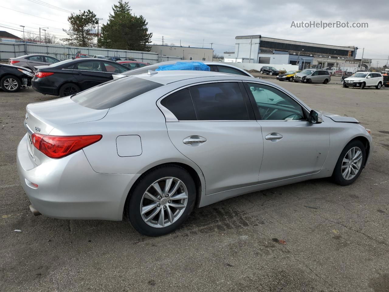 2016 Infiniti Q50 Base Silver vin: JN1CV7AR9GM250993