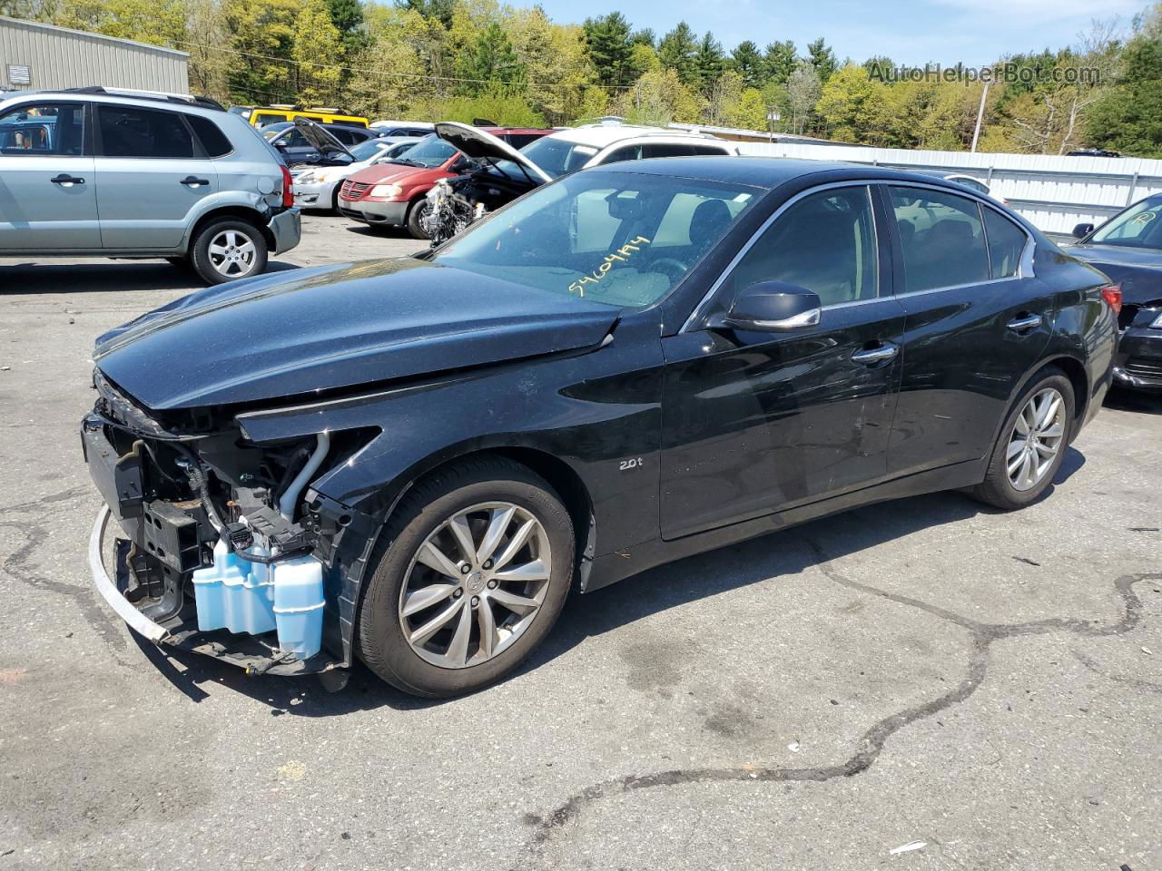 2016 Infiniti Q50 Base Black vin: JN1CV7AR9GM252792