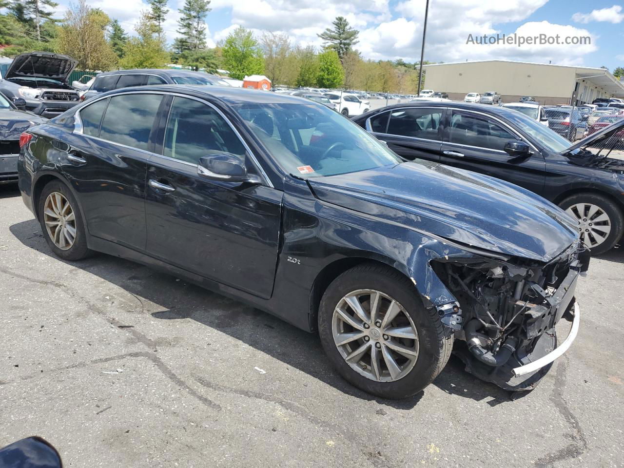 2016 Infiniti Q50 Base Black vin: JN1CV7AR9GM252792