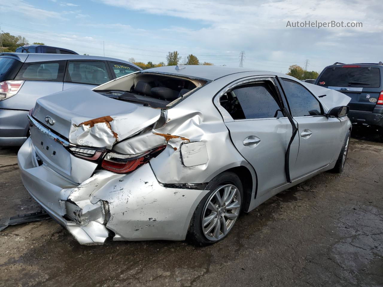 2019 Infiniti Q50 Pure Silver vin: JN1CV7AR9KM320095