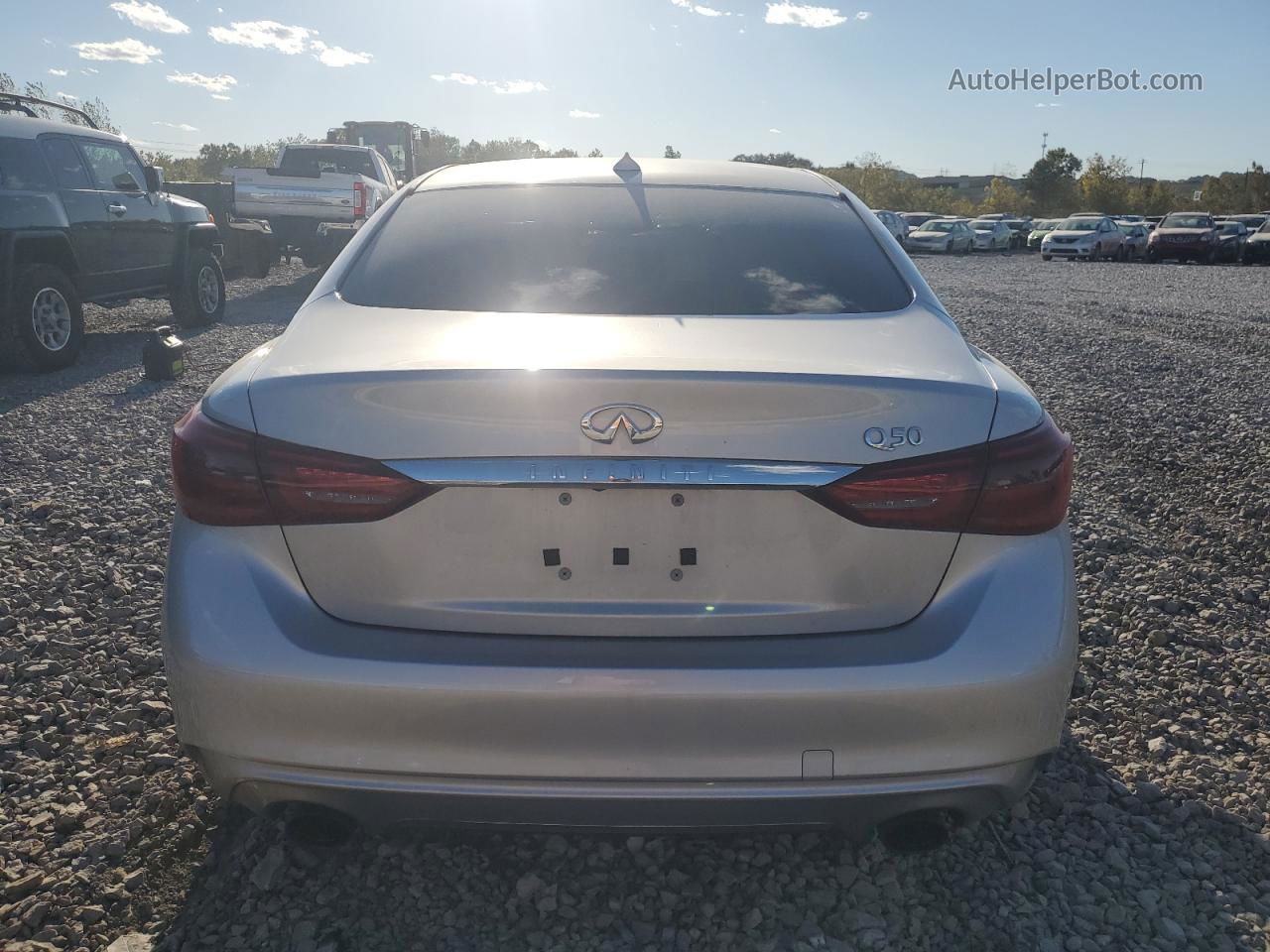 2018 Infiniti Q50 Luxe Silver vin: JN1EV7AP4JM358131