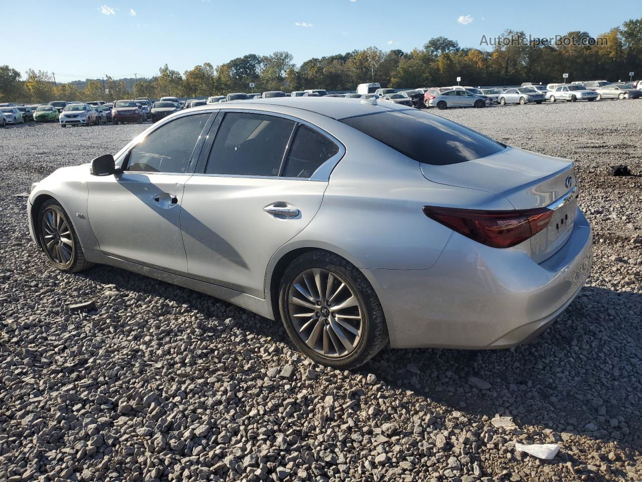 2018 Infiniti Q50 Luxe Silver vin: JN1EV7AP4JM358131