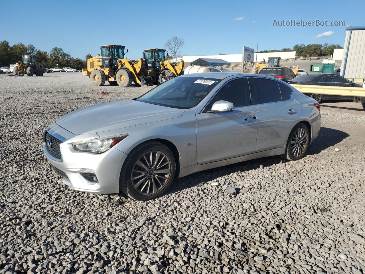 2018 Infiniti Q50 Luxe Серебряный vin: JN1EV7AP4JM358131