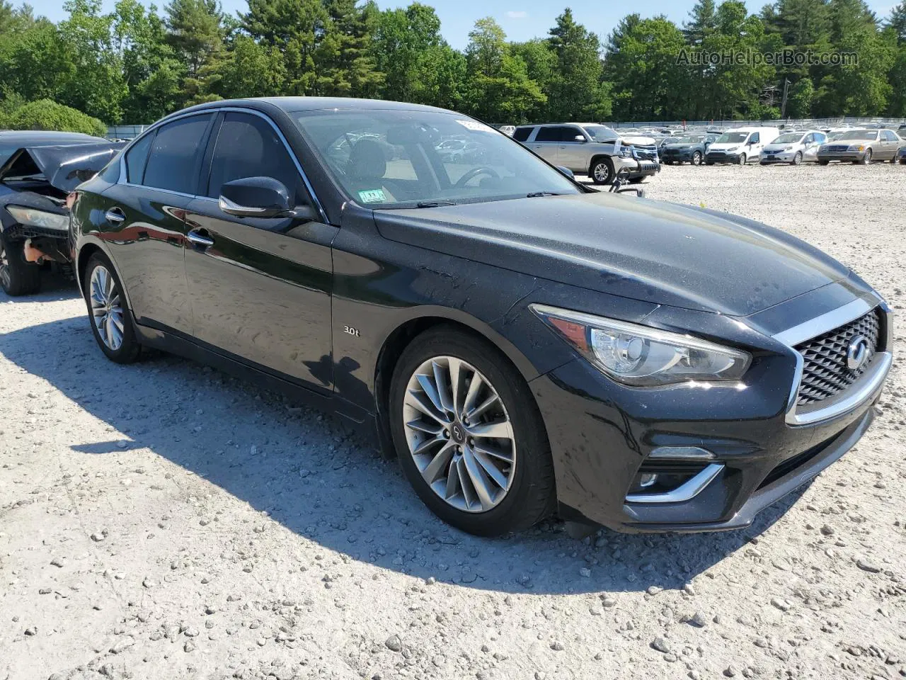 2018 Infiniti Q50 Luxe Черный vin: JN1EV7AP0JM350270