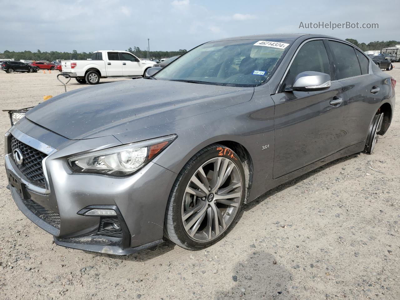 2018 Infiniti Q50 Luxe Gray vin: JN1EV7AP0JM350365