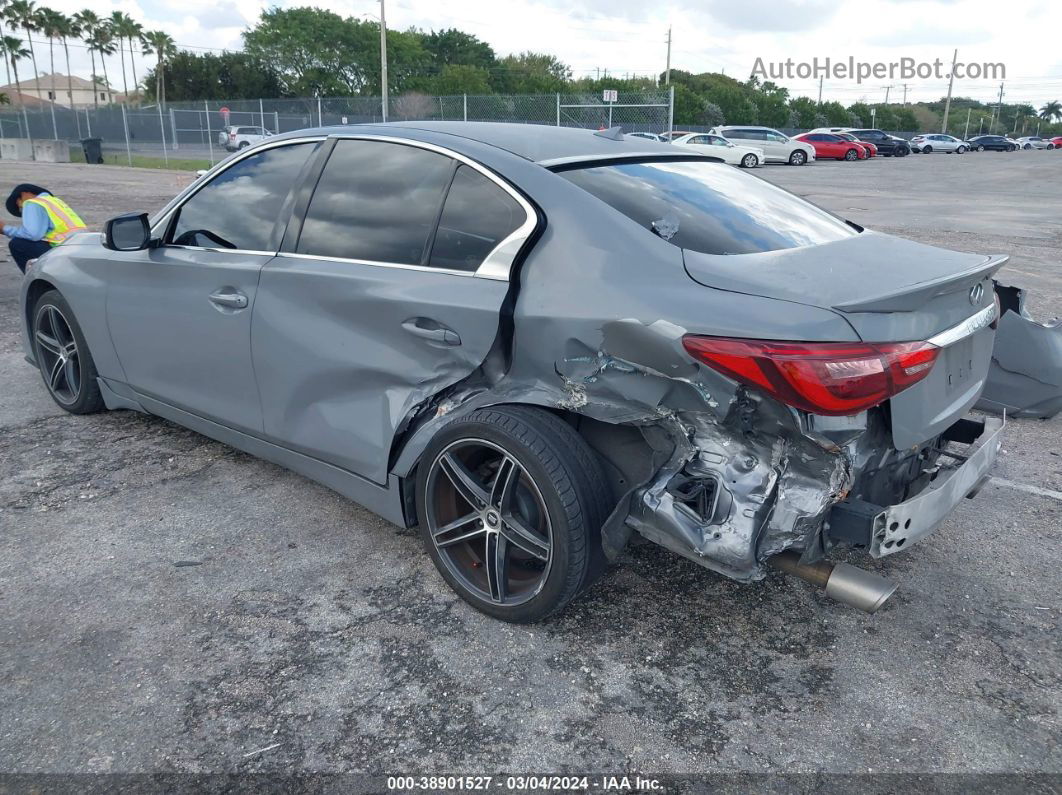 2018 Infiniti Q50 3.0t Luxe Gray vin: JN1EV7AP0JM351192