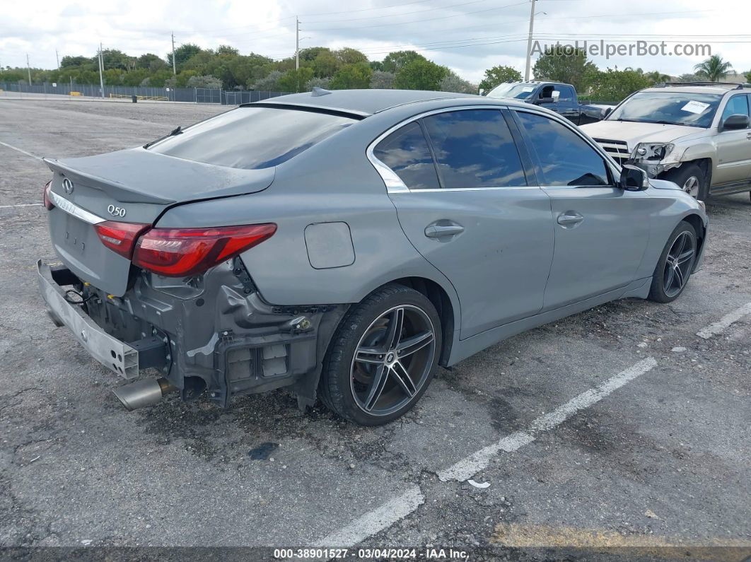 2018 Infiniti Q50 3.0t Luxe Gray vin: JN1EV7AP0JM351192