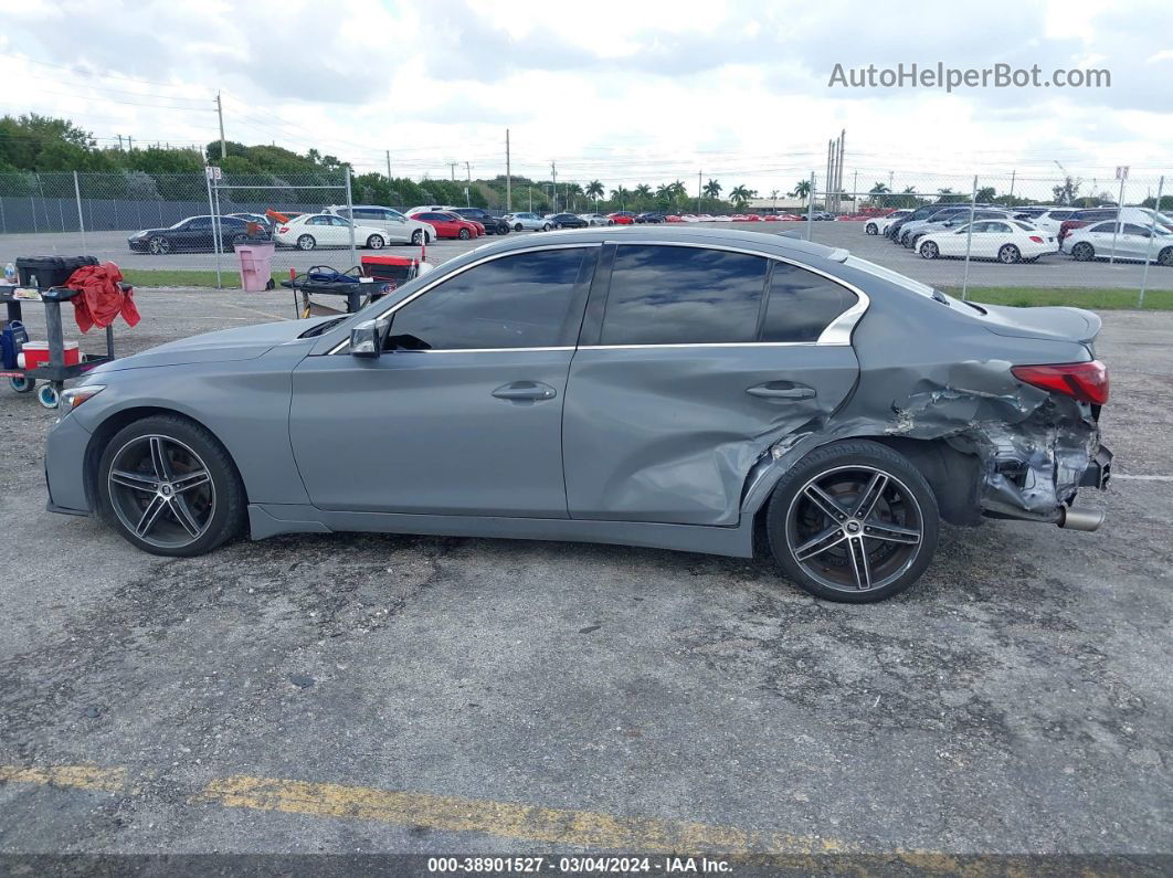 2018 Infiniti Q50 3.0t Luxe Gray vin: JN1EV7AP0JM351192