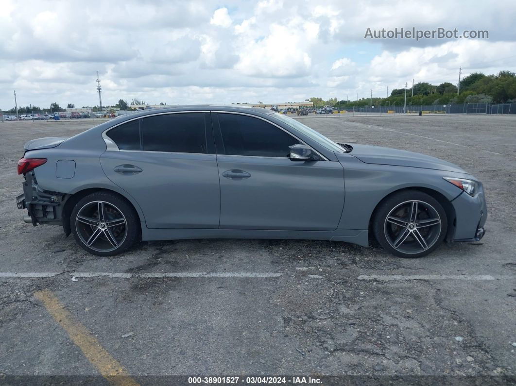 2018 Infiniti Q50 3.0t Luxe Gray vin: JN1EV7AP0JM351192