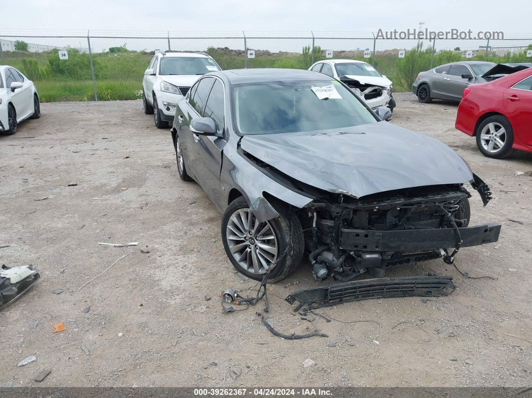 2018 Infiniti Q50 3.0t Luxe Gray vin: JN1EV7AP0JM353850