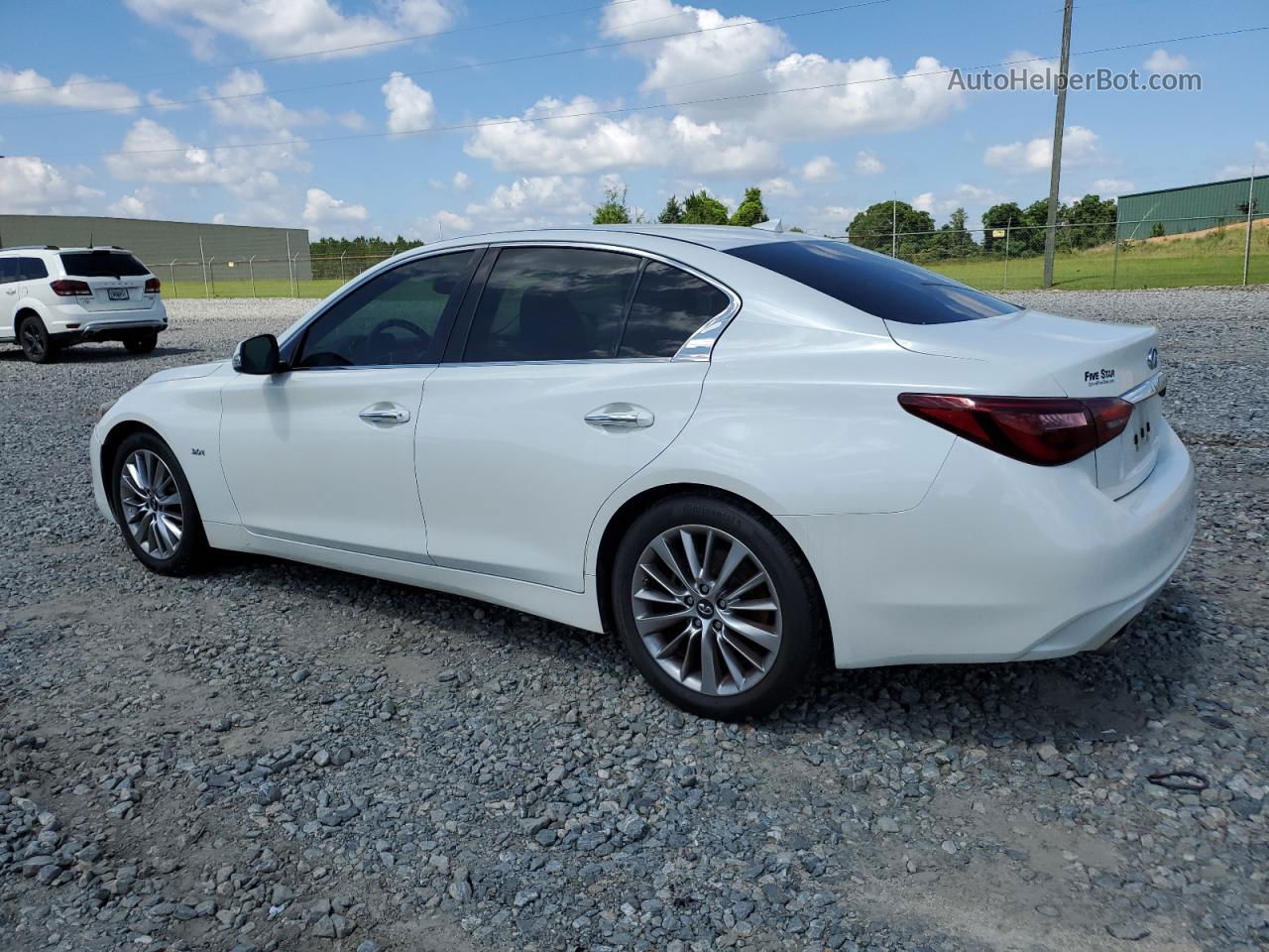 2018 Infiniti Q50 Luxe White vin: JN1EV7AP0JM360765