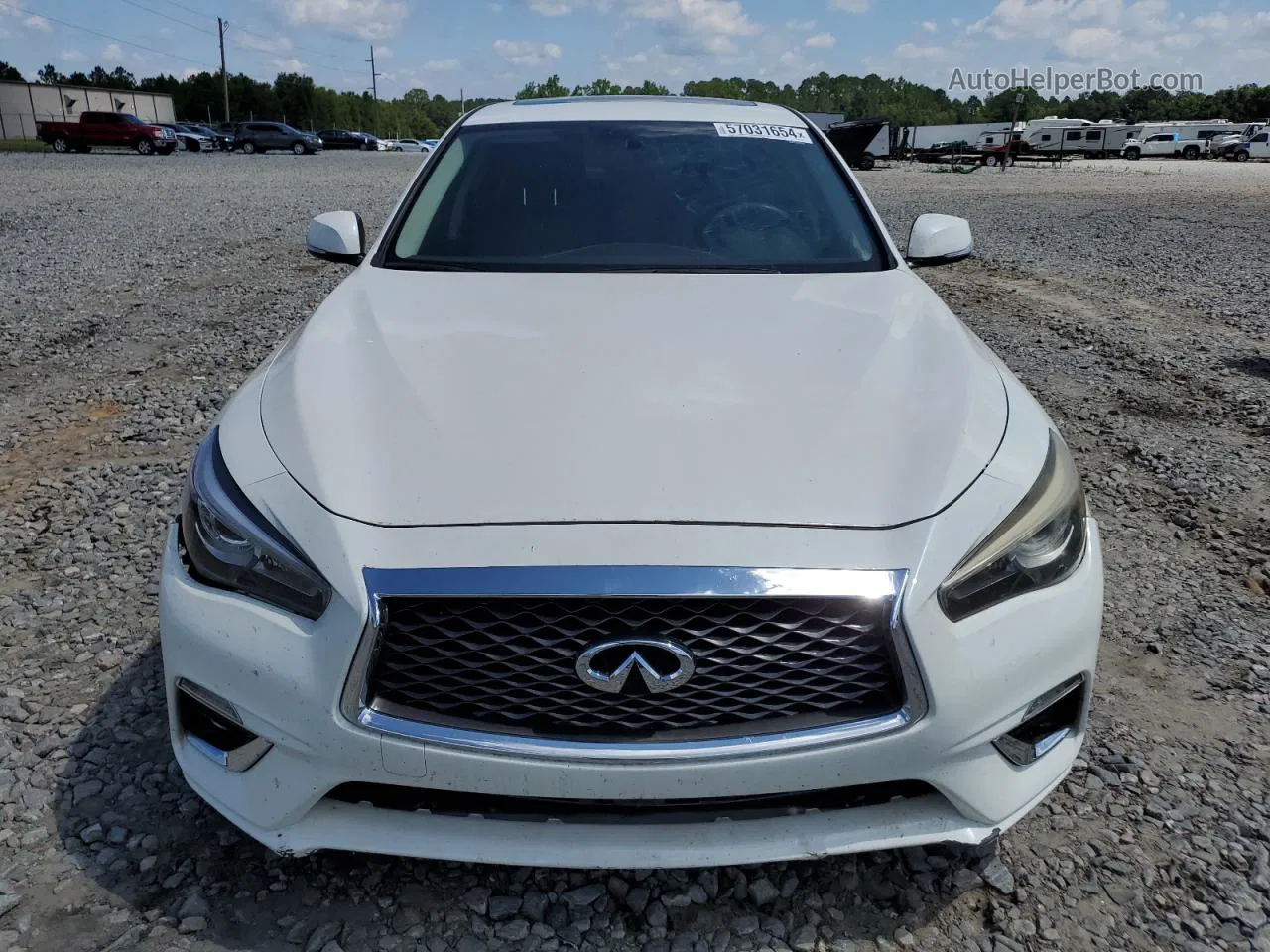 2018 Infiniti Q50 Luxe White vin: JN1EV7AP0JM360765