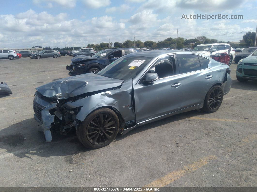 2018 Infiniti Q50 3.0t Luxe Blue vin: JN1EV7AP0JM360880