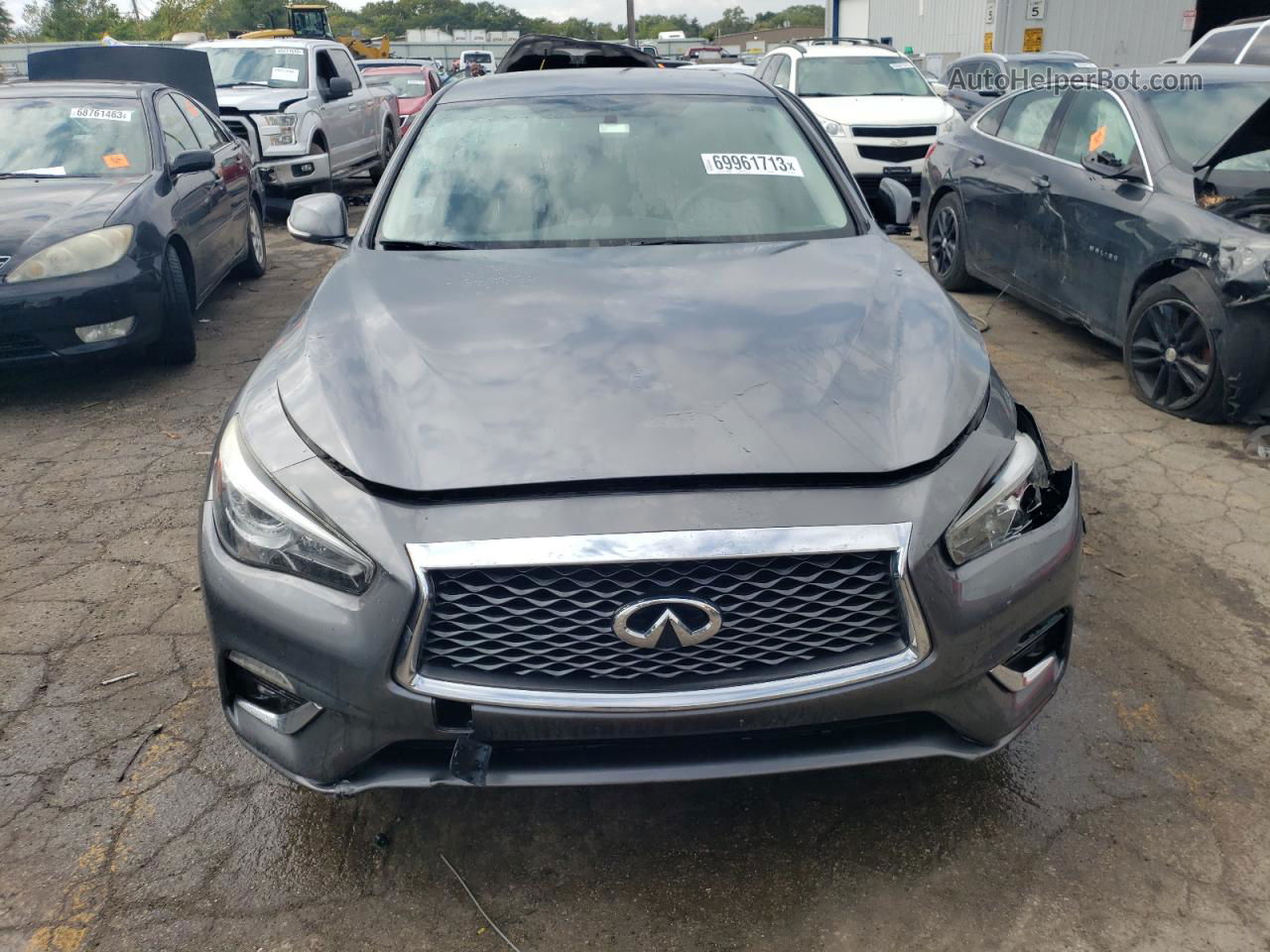 2018 Infiniti Q50 Luxe Silver vin: JN1EV7AP0JM364704