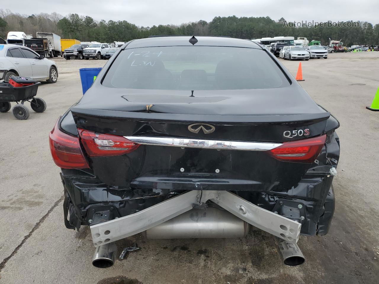 2019 Infiniti Q50 Luxe Черный vin: JN1EV7AP0KM512884