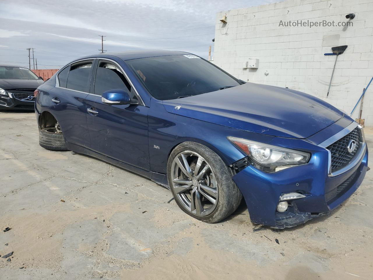 2019 Infiniti Q50 Luxe Blue vin: JN1EV7AP0KM542046