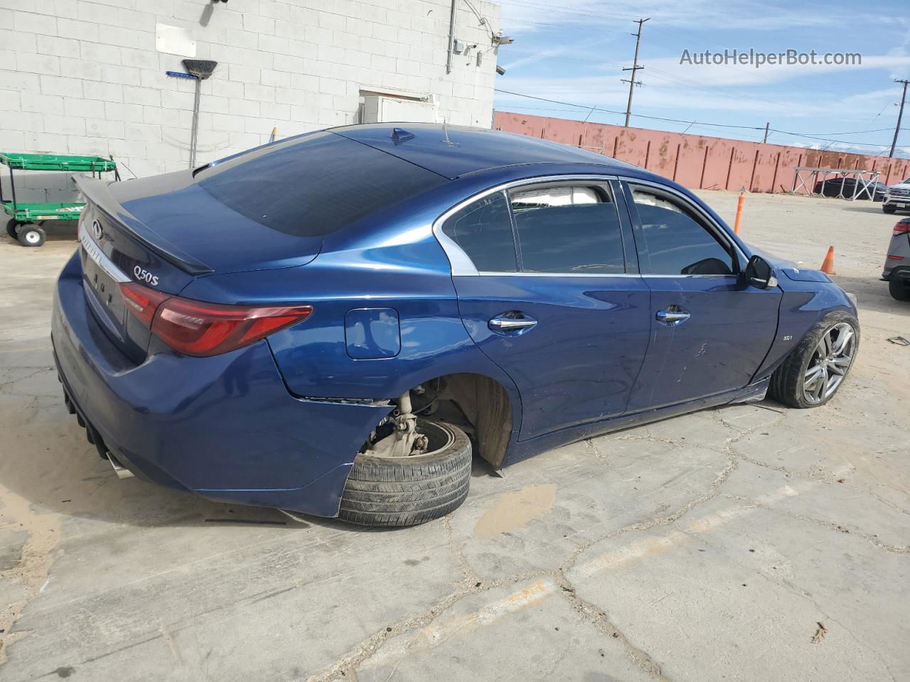 2019 Infiniti Q50 Luxe Синий vin: JN1EV7AP0KM542046