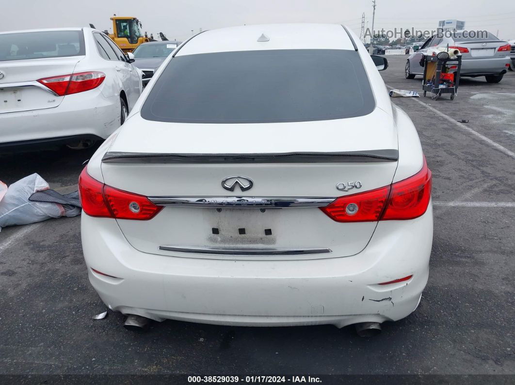 2016 Infiniti Q50 3.0t Premium White vin: JN1EV7AP1GM301183