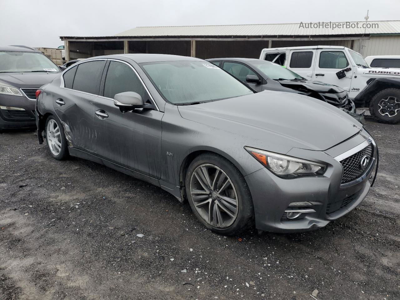 2016 Infiniti Q50 Premium Gray vin: JN1EV7AP1GM301586