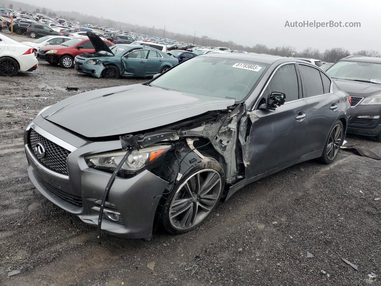 2016 Infiniti Q50 Premium Gray vin: JN1EV7AP1GM301586