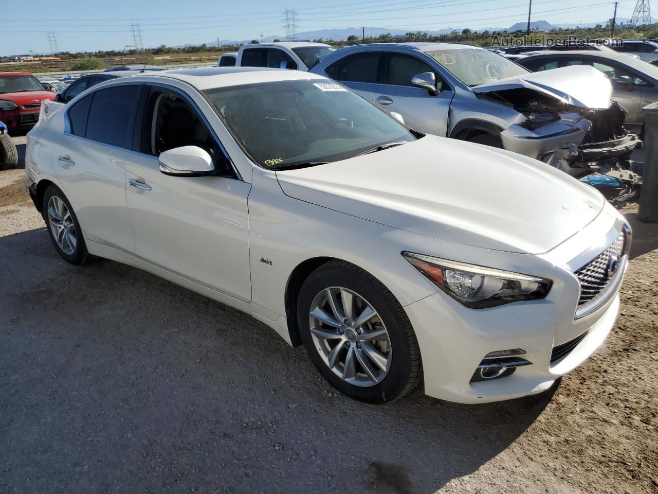 2016 Infiniti Q50 Premium White vin: JN1EV7AP1GM305766