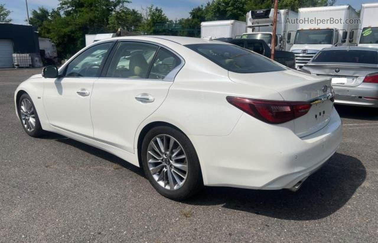 2018 Infiniti Q50 Luxe White vin: JN1EV7AP1JM358037