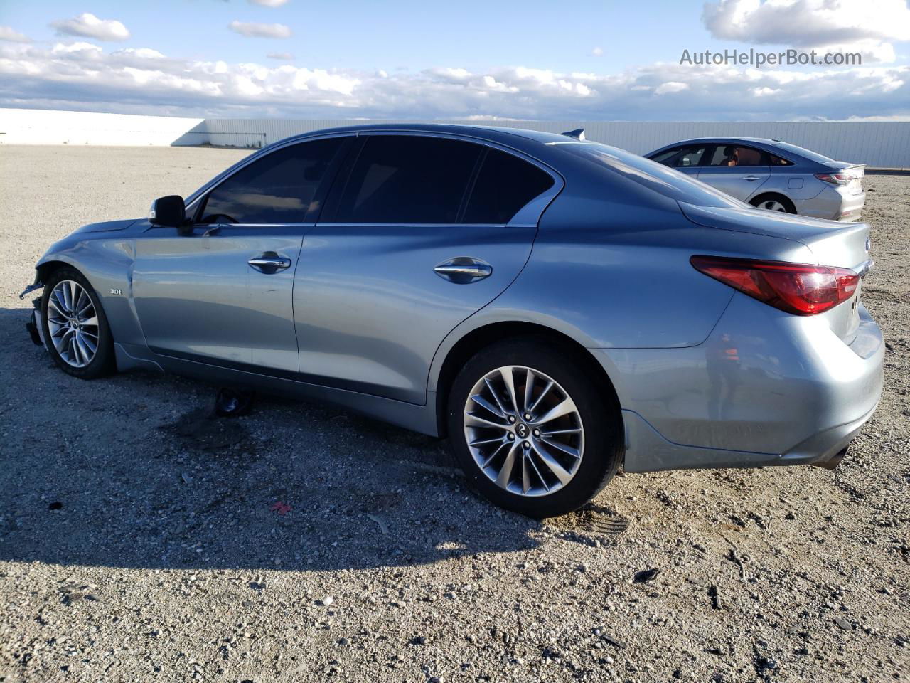 2018 Infiniti Q50 Luxe Blue vin: JN1EV7AP1JM360242