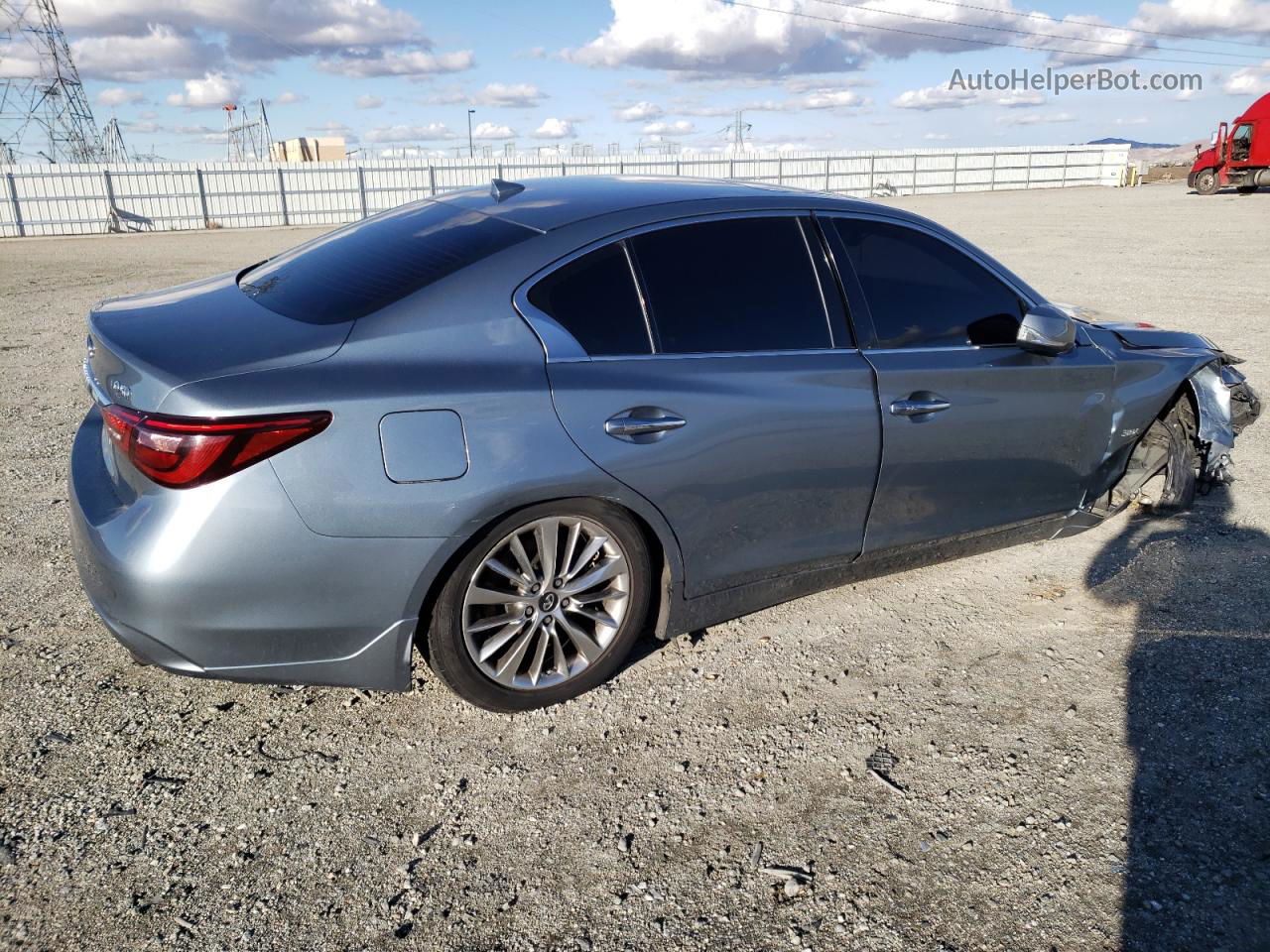 2018 Infiniti Q50 Luxe Blue vin: JN1EV7AP1JM360242