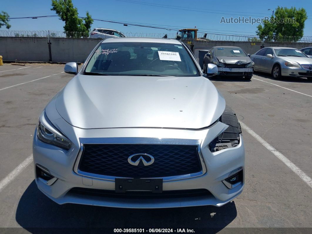 2018 Infiniti Q50 3.0t Luxe Silver vin: JN1EV7AP1JM361066