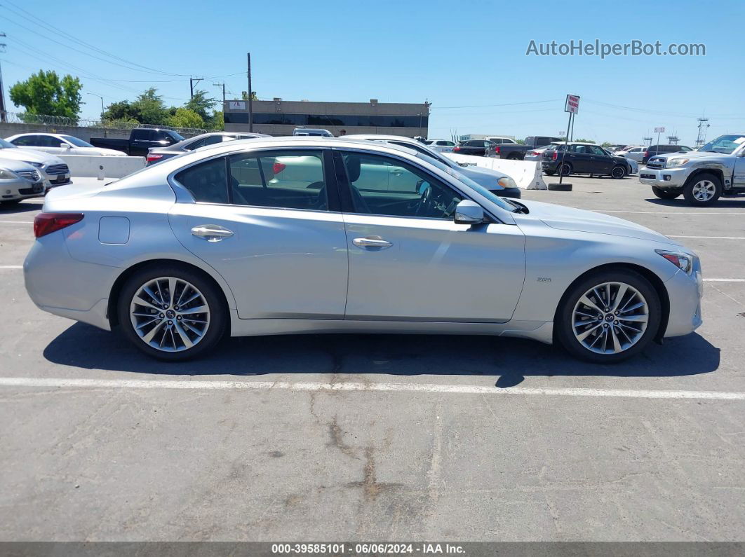 2018 Infiniti Q50 3.0t Luxe Silver vin: JN1EV7AP1JM361066