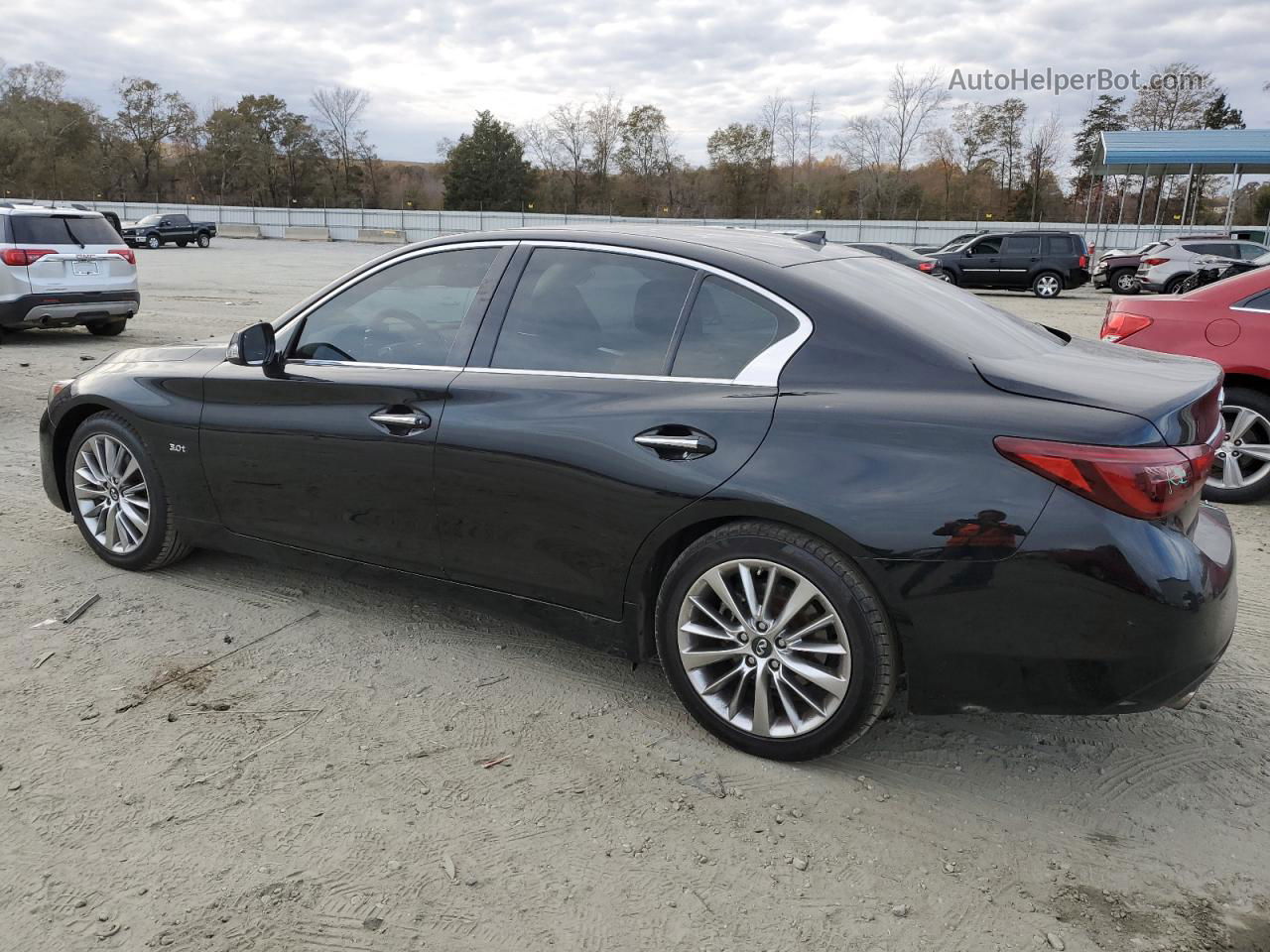 2018 Infiniti Q50 Luxe Черный vin: JN1EV7AP1JM362203